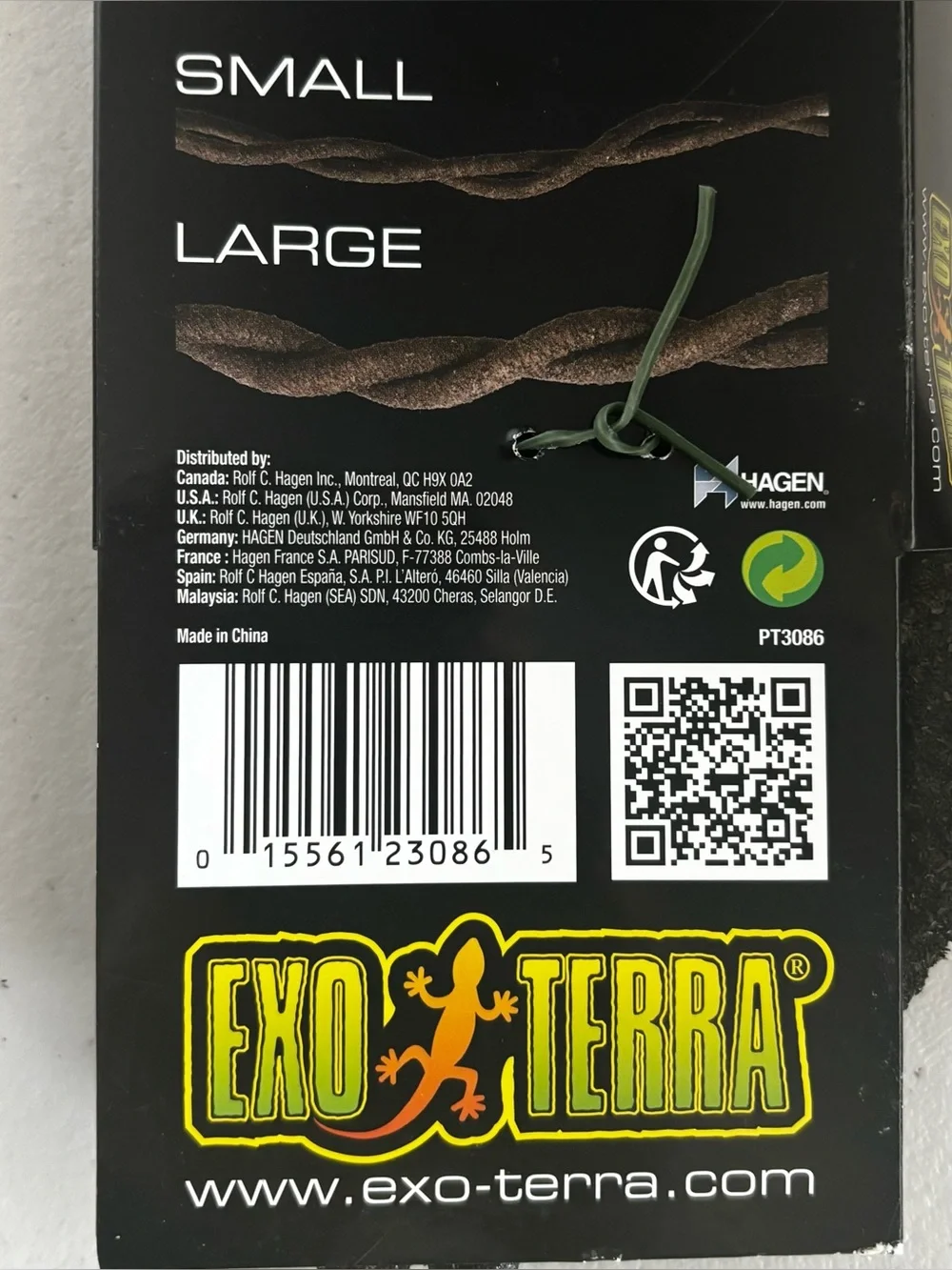 Exo Terra Large Twistable Waterproof Jungle Vine Reptile Tank Decor